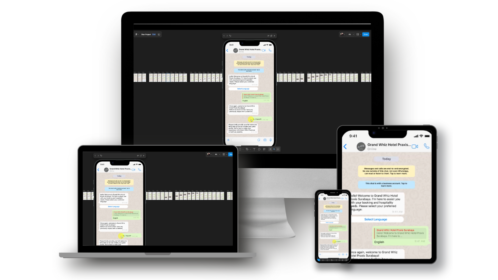 Grand Whiz Hotel - WhatsApp Business Chatbot Prototype